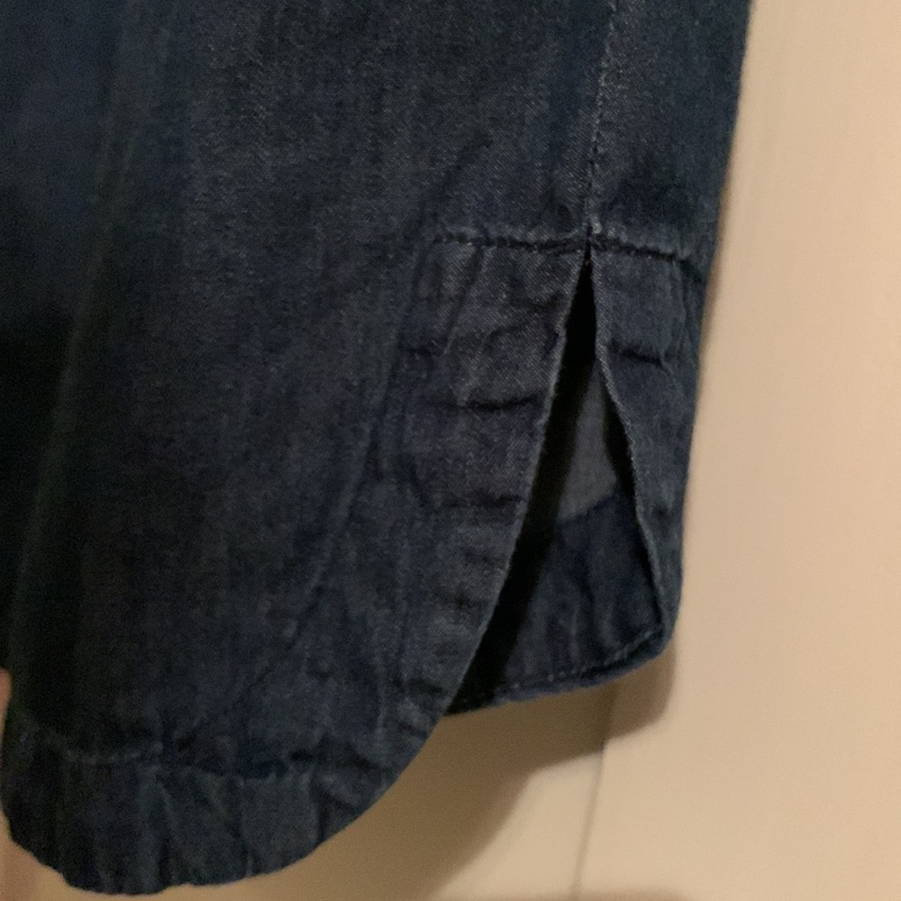 Denim Shirtdress Curved Hem, Long Sleeve, Button Front & Cuffs, Multi-Season EUC - Picture 6 of 6